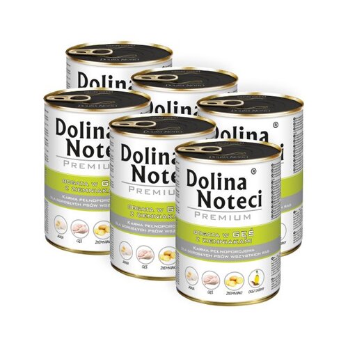 Karma dla psa DOLINA NOTECI Premium Gęś z ziemniakami 6 x 400 g