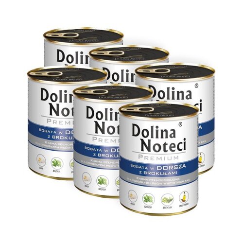 Karma dla psa DOLINA NOTECI Premium Dorsz z brokułami 6 x 400 g