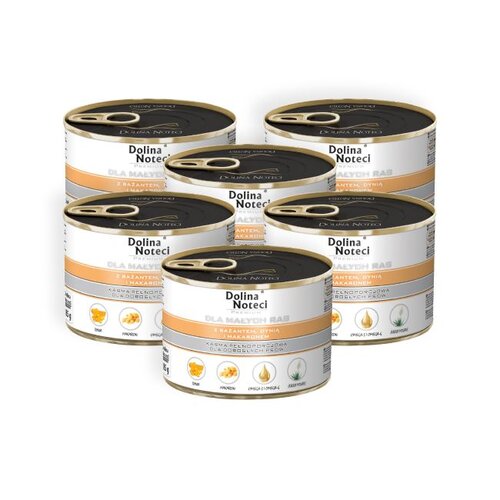 Karma dla psa DOLINA NOTECI Premium z bażantem, dynią i makaronem 6 x 185 g