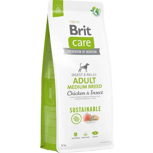 Karma dla psa BRIT CARE Dog Sustainable Medium Kurczak i owady 12 kg
