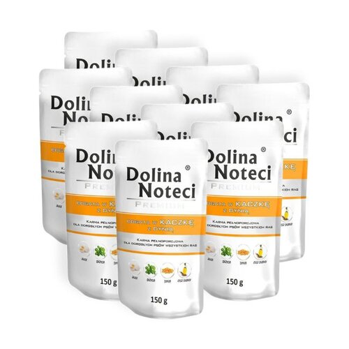 Karma dla psa DOLINA NOTECI Premium bogata w kaczkę z dynią 10 x 150 g