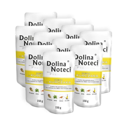 Karma dla psa DOLINA NOTECI Premium bogata w kurczaka 10 x 150 g