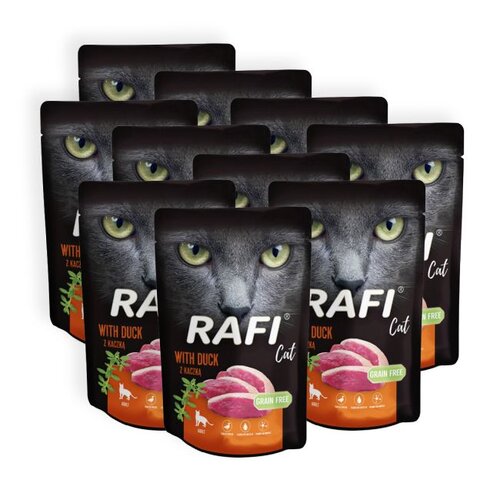 Karma dla kota RAFI Kaczka 10 x 100 g