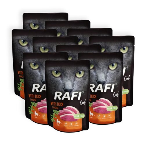 Karma dla kota RAFI z kaczką 10 x 100 g