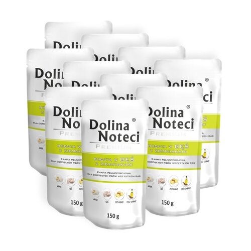 Karma dla psa DOLINA NOTECI Premium bogata w gęś z ziemniakami 10 x 150 g