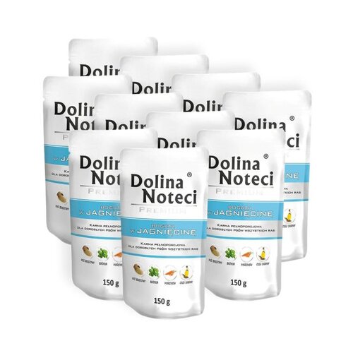 Karma dla psa DOLINA NOTECI Premium bogata w jagnięcinę 10 x 150 g