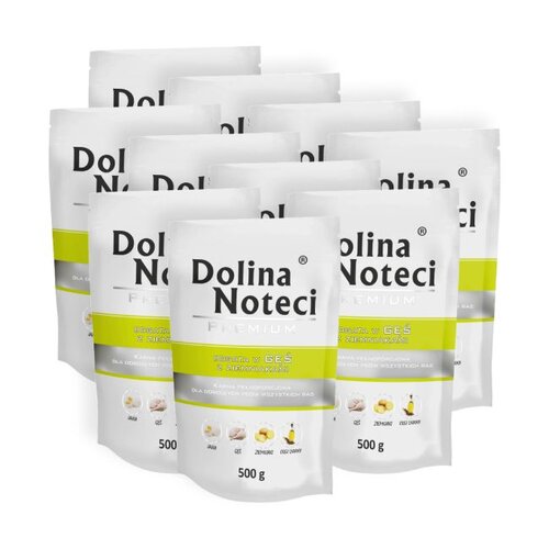 Karma dla psa DOLINA NOTECI Premium Gęś z ziemniakami 10 x 500g