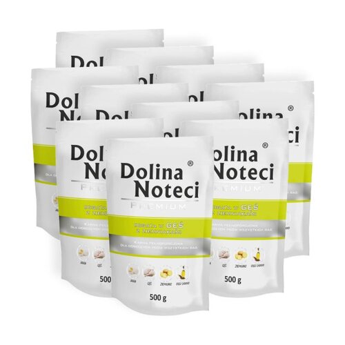 Karma dla psa DOLINA NOTECI Premium bogata w gęś z ziemniakami 10 x 500g