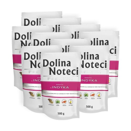 Karma dla psa DOLINA NOTECI Premium bogata w indyka 10 x 500 g