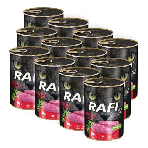 Karma dla kota RAFI z cieleciną 12 x 400 g