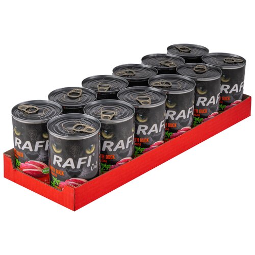 Karma dla kota RAFI z kaczką 12 x 400 g