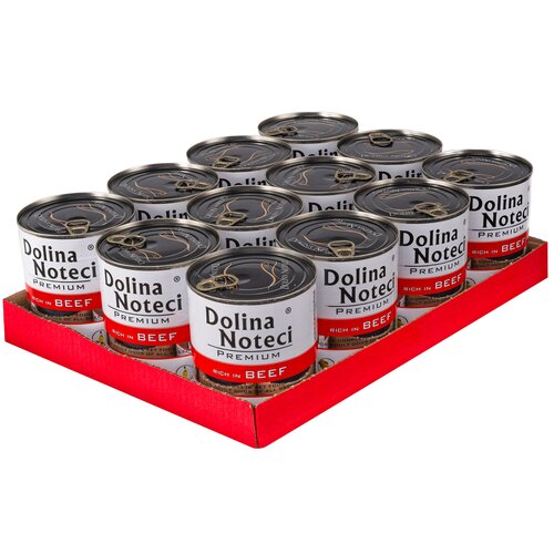 Karma dla psa DOLINA NOTECI Premium bogata w wołowinę 12 x 800 g