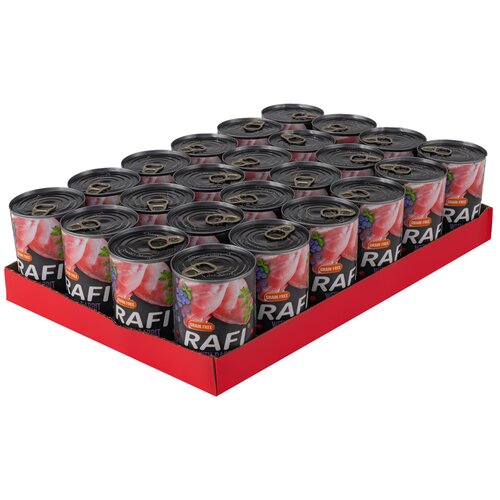Karma dla psa RAFI z królikiem, borówką i żurawiną 24 x 400 g
