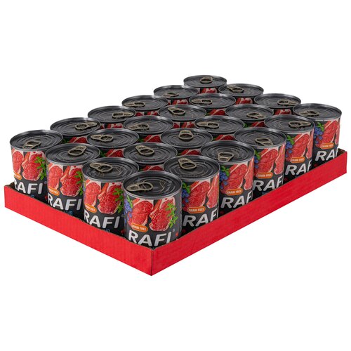 Karma dla psa RAFI z jagnięciną, borówką i żurawiną 24 x 400 g