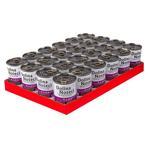 Karma dla psa DOLINA NOTECI Premium bogata w królika z żurawiną 24 x 400 g