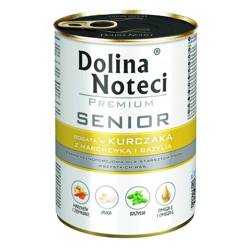 Karma dla psa DOLINA NOTECI Premium Senior Kurczak z marchewką i bazylią 400 g