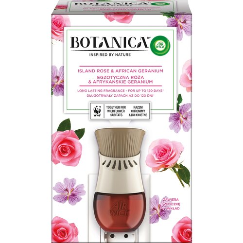 Odświeżacz powietrza AIR WICK Botanica Egzotyczna Róża & Afrykańskie Geranium 19 ml