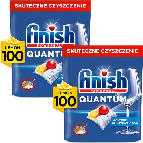Kapsułki do zmywarek FINISH Powerball Quantum All in 1 Lemon - 200 szt.