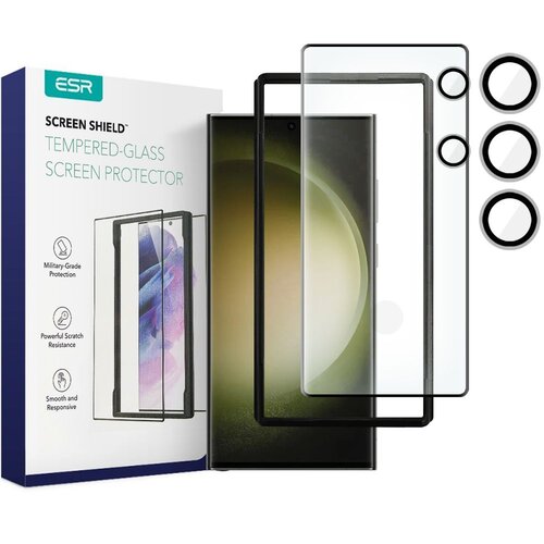 Szkło hartowane na obiektyw ESR Protector Set 2-Pack do Samsung Galaxy S23 Ultra Przezroczysty