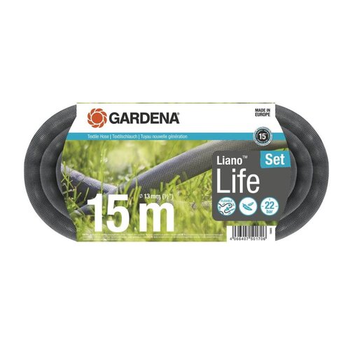 Wąż ogrodowy tekstylny GARDENA Liano Life zestaw 1/2" 15 m 18445-20