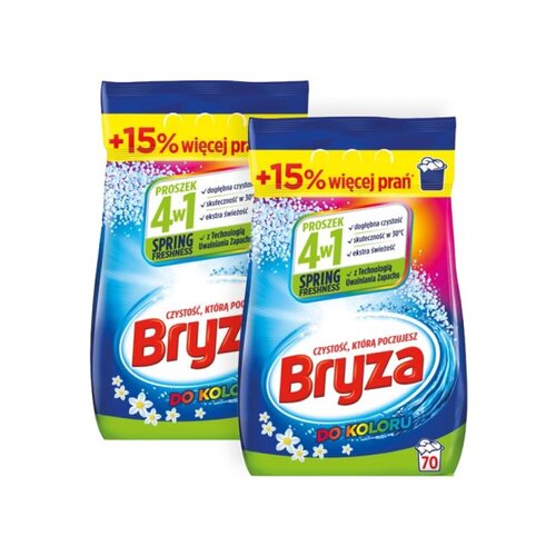 Proszek do prania BRYZA 4 w 1 Spring Freshness Color 2 x 4.55 kg