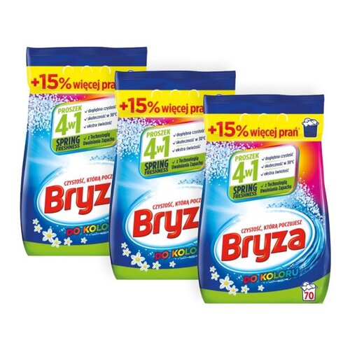 Proszek do prania BRYZA 4 w 1 Spring Freshness Color 3 x 4.55 kg