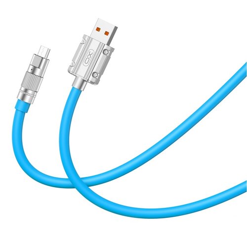 Kabel USB - microUSB XO NB227 6A 1.2 m Niebieski