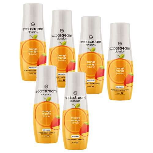 Syrop do saturatorów SODASTREAM Pomarańcza Mango Zero bez cukru 6 x 440 ml