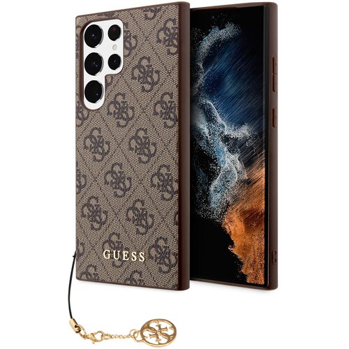 Etui GUESS Hard Case 4G Charms Collection do Samsung Galaxy S23 Ultra Brązowy
