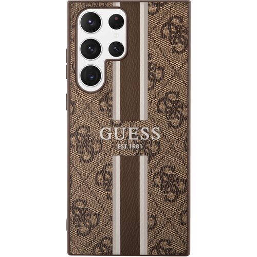 Etui GUESS 4G Printed Stripe do Samsung Galaxy S23 Ultra Brązowy