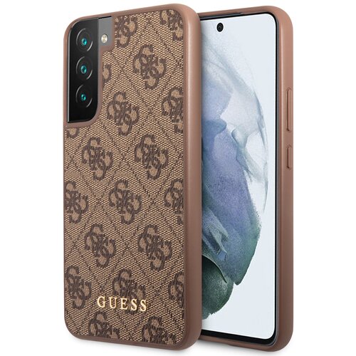 Etui GUESS 4G Metal Gold Logo do Samsung Galaxy S23 Brązowy