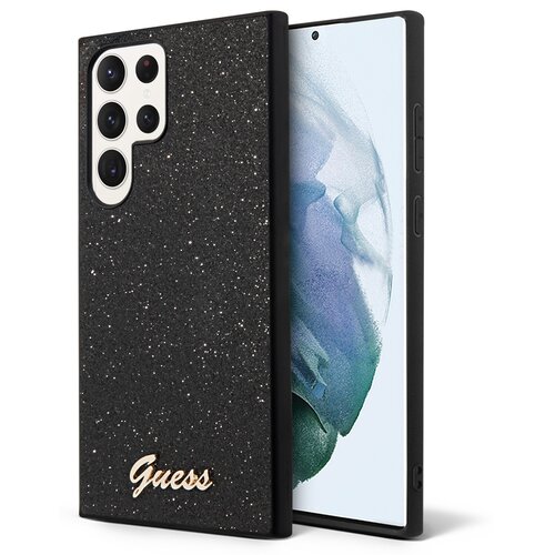Etui GUESS Glitter Script do Samsung Galaxy S23 Ultra Czarny