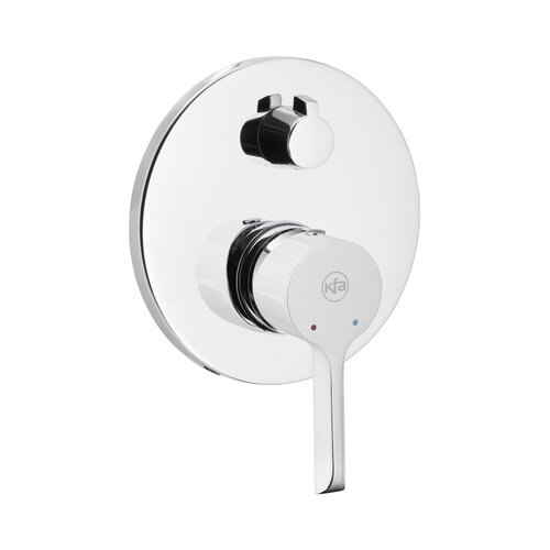 Bateria natryskowa podtynkowa KFA ARMATURA Angelit 4729-410-40 Biały-chrom