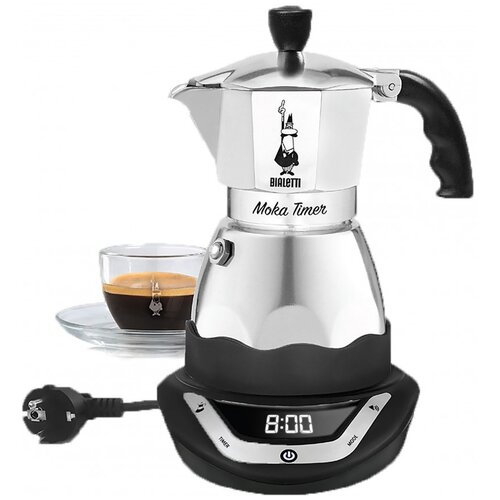U Kawiarka BIALETTI Moka Timer 3 TZ Srebrny