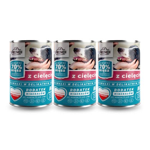 Karma dla psa FRENDI Cielęcina 3 x 400 g
