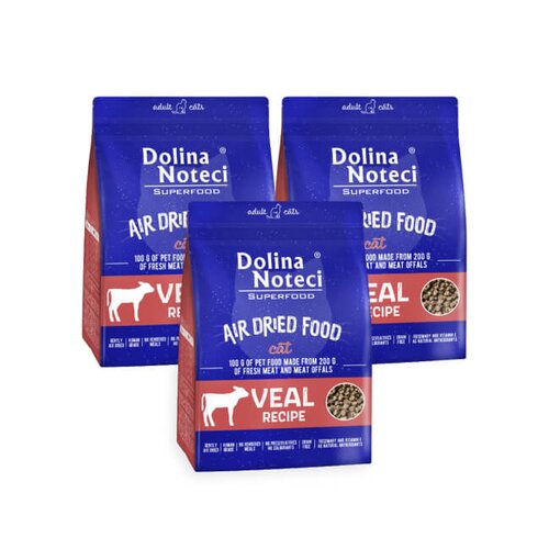 Karma dla kota DOLINA NOTECI Superfood Cielęcina 3 x 1 kg