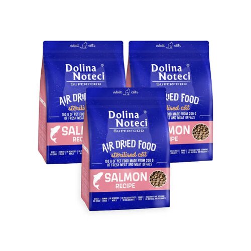 Karma dla kota DOLINA NOTECI Superfood Sterilised Łosoś 3 x 1 kg