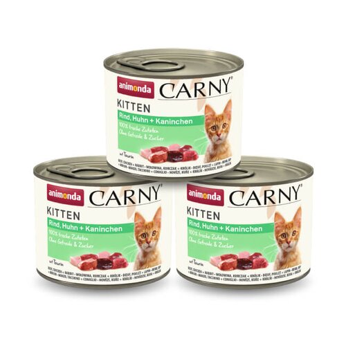ANIMONDA Kitten wołowina, kurczak i królik 3 x 200g