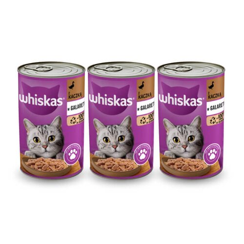 Karma dla kota WHISKAS Kaczka 3 x 400 g