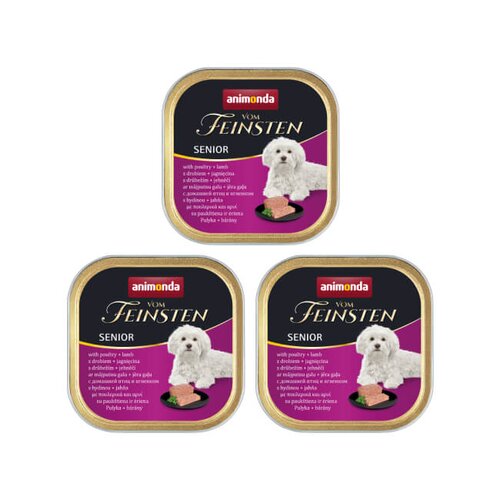 Karma dla psa ANIMONDA Vom Feinsten Senior Drób z jagnięciną 3 x 150 g