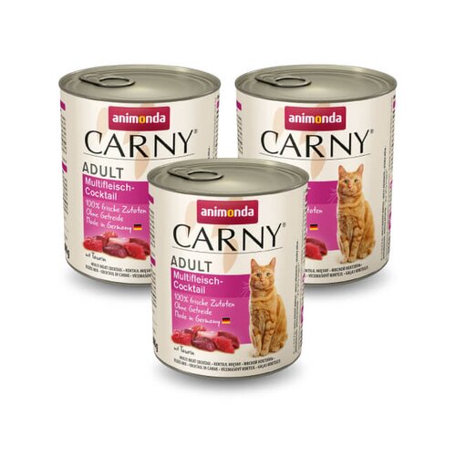 Karma dla kota ANIMONDA Carny Koktajl wielomięsny 3 x 400 g