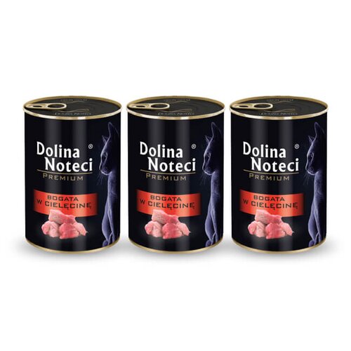 Karma dla kota DOLINA NOTECI Premium Cielęcina 3 x 400 g