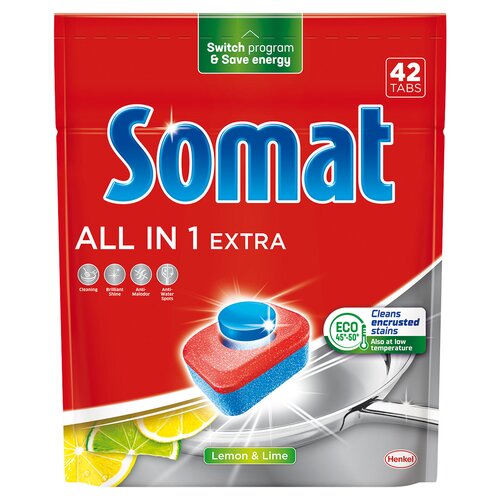 Tabletki do zmywarek SOMAT All in One Extra Lemon - 42 szt.