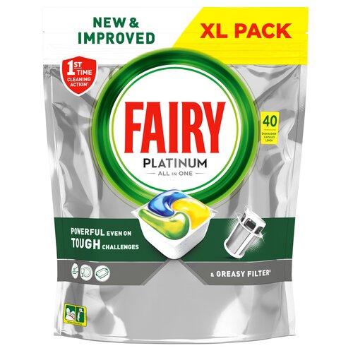 Kapsułki do zmywarek FAIRY Platinum All in One Lemon - 40 szt.