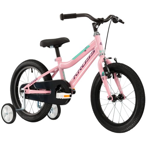 Rower dziecięcy KROSS Mini 3.0 16 cali dla dziewczynki Różowo-fioletowo-turkusowy