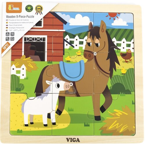 Puzzle VIGA Na podkładce: Koń 44624 (9 elementów)