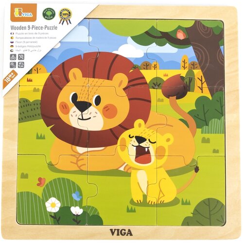 Puzzle VIGA Na podkładce: Lew 44627 (9 elementów)