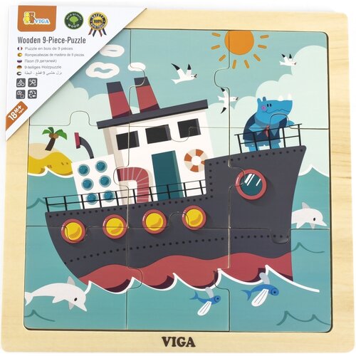Puzzle VIGA Na podkładce: Statek 44630 (9 elementów)