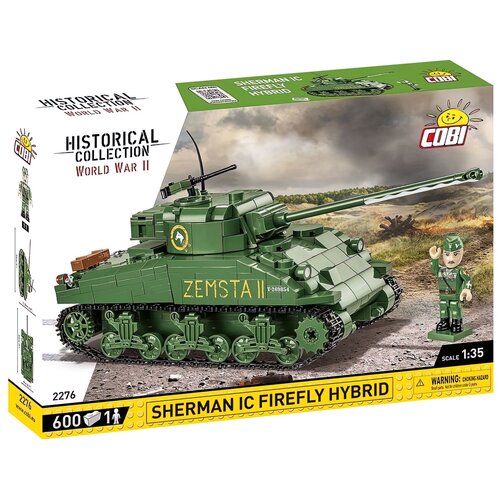 Klocki plastikowe COBI Historical Collection World War II Sherman IC Firefly Hybrid COBI-2276