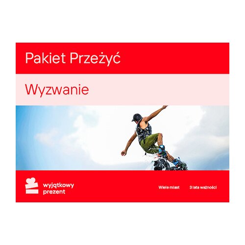 Karta podarunkowa WYJĄTKOWY PREZENT Pakiet Przeżyć - Wyzwanie